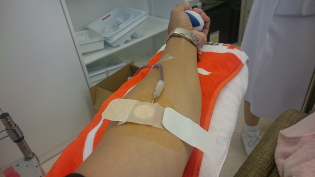 献血中3度目